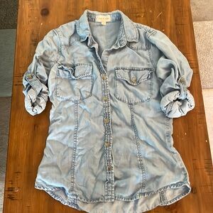 EUC cloth and stone chambray button down size small